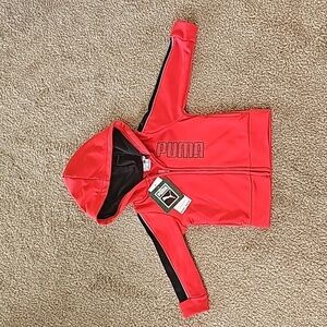 Puma Baby Boys Red Zip Up Hoodie 12M New